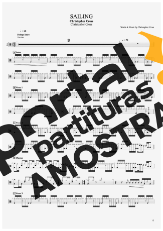 Christopher Cross  partitura para Bateria