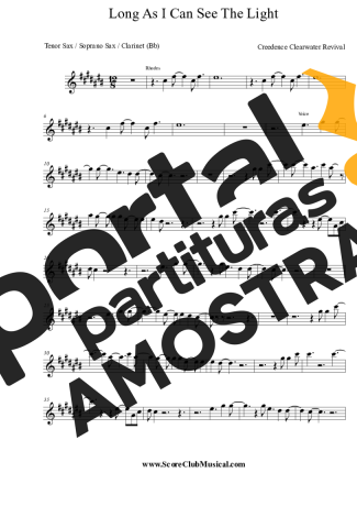 Creedence Clearwater Revival  partitura para Clarinete (Bb)