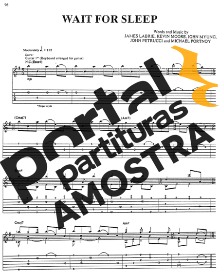 Dream Theater  partitura para Guitarra