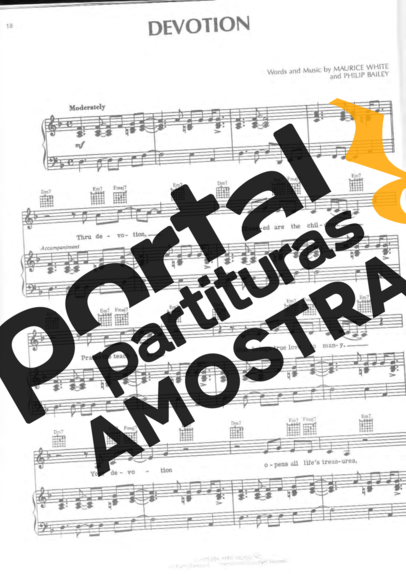 Earth Wind And Fire  partitura para Piano
