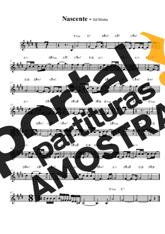 Ed Motta Nascente partitura para Clarinete (Bb)