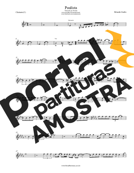 Eduardo Gudin  partitura para Clarinete (C)