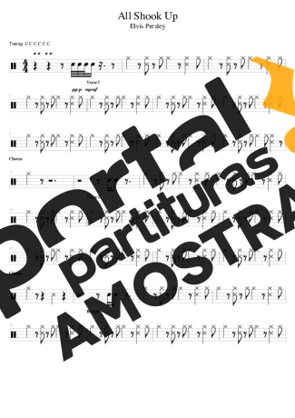 Elvis Presley  partitura para Bateria