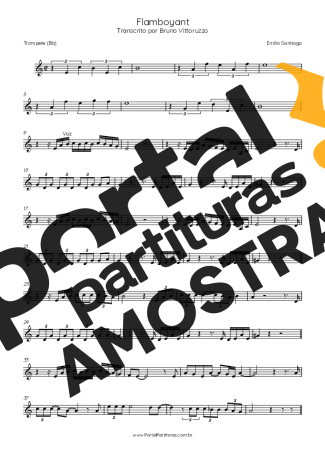 Emílio Santiago  partitura para Trompete
