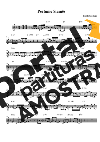 Emílio Santiago Perfume Siamês partitura para Clarinete (Bb)