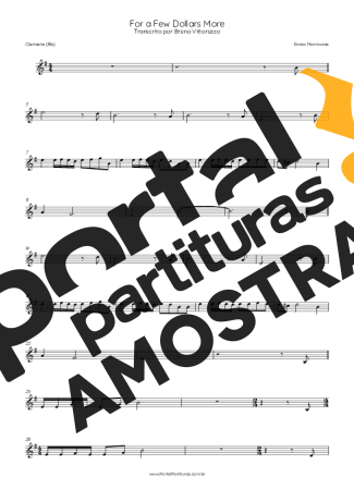 Ennio Morricone  partitura para Clarinete (Bb)