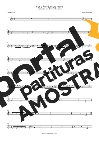 Ennio Morricone  partitura para Clarinete (C)