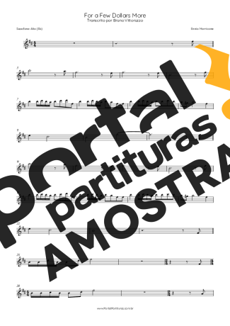 Ennio Morricone  partitura para Saxofone Alto (Eb)