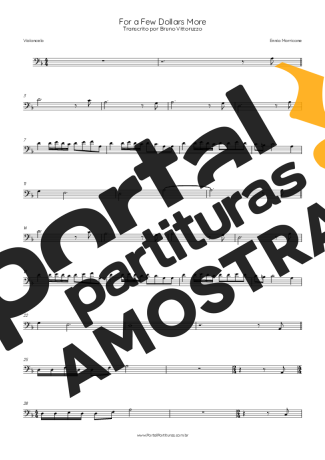 Ennio Morricone For A Few Dollars More partitura para Violoncelo