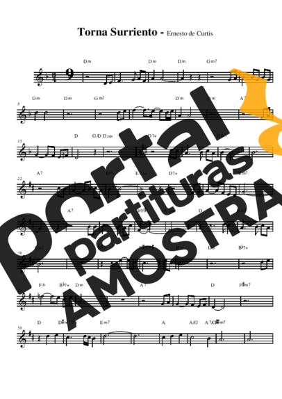 Ernesto De Curtis  partitura para Saxofone Alto (Eb)
