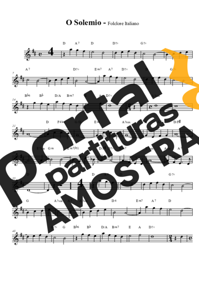 Folclore Italiano  partitura para Saxofone Tenor Soprano (Bb)