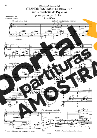 Franz Liszt  partitura para Piano