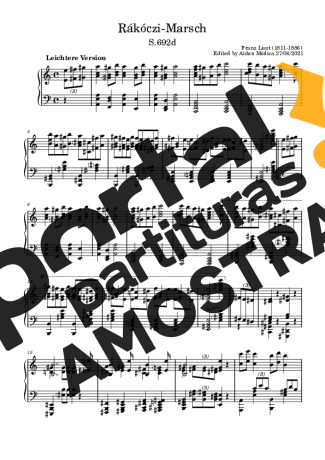 Franz Liszt  partitura para Piano