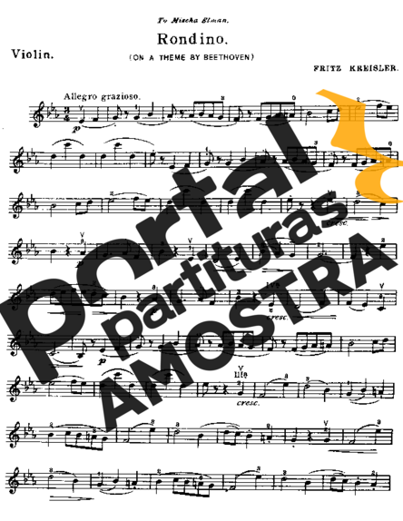 Fritz Kreisler  partitura para Violino