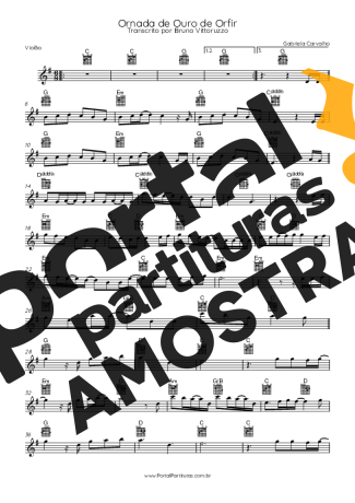 Gabriela Carvalho  partitura para Violão