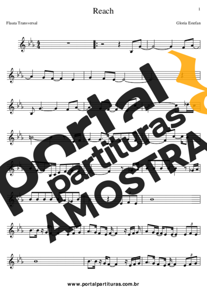 Gloria Estefan  partitura para Flauta Transversal