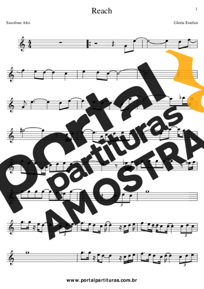 Gloria Estefan  partitura para Saxofone Alto (Eb)