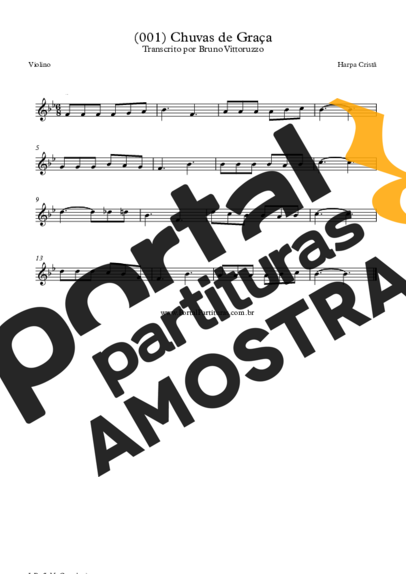 Harpa Cristã (001) Chuvas De Graça partitura para Violino