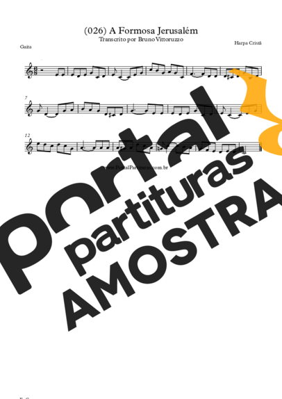 Harpa Cristã  partitura para Gaita