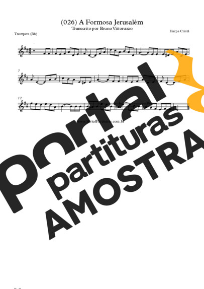 Harpa Cristã  partitura para Trompete