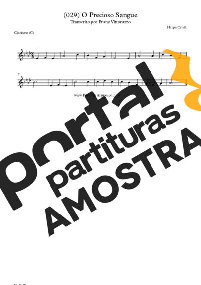 Harpa Cristã  partitura para Clarinete (C)