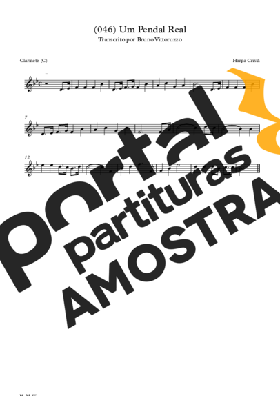 Harpa Cristã  partitura para Clarinete (C)