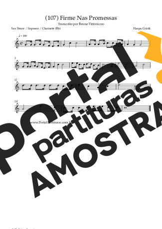 Harpa Cristã  partitura para Clarinete (Bb)