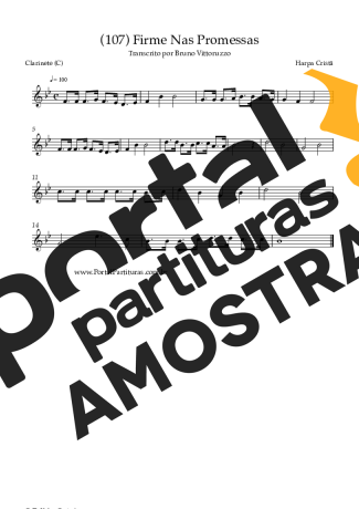 Harpa Cristã  partitura para Clarinete (C)