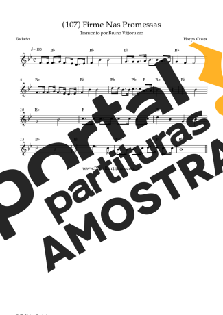 Harpa Cristã  partitura para Teclado