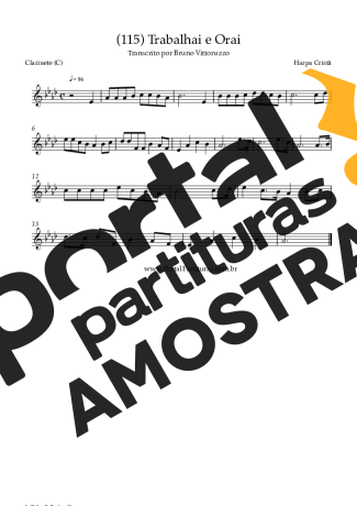 Harpa Cristã  partitura para Clarinete (C)