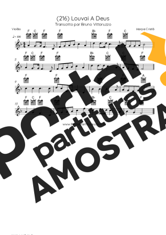 Harpa Cristã  partitura para Violão