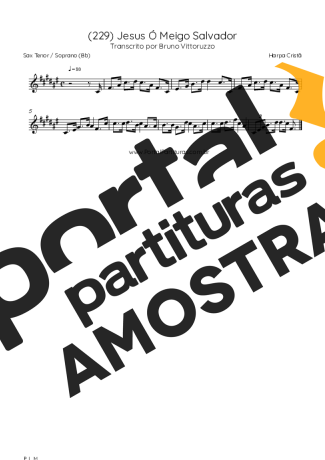 Harpa Cristã  partitura para Saxofone Tenor Soprano (Bb)