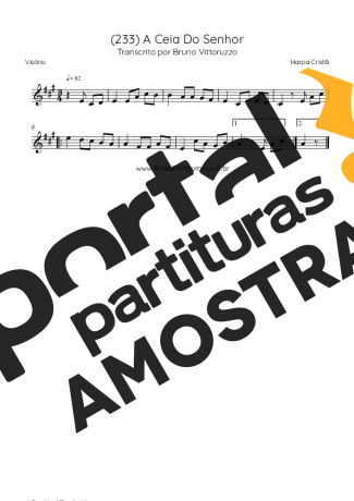 Harpa Cristã  partitura para Violino