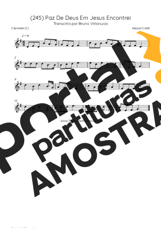 Harpa Cristã  partitura para Clarinete (C)