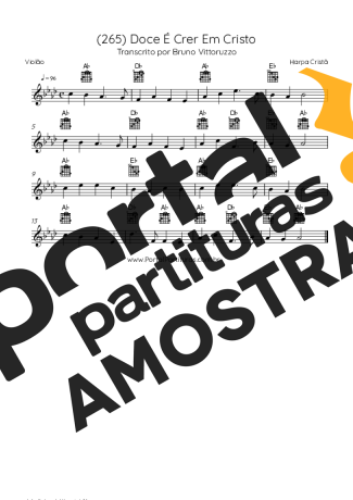 Harpa Cristã  partitura para Violão