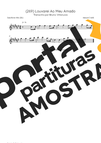 Harpa Cristã  partitura para Saxofone Alto (Eb)