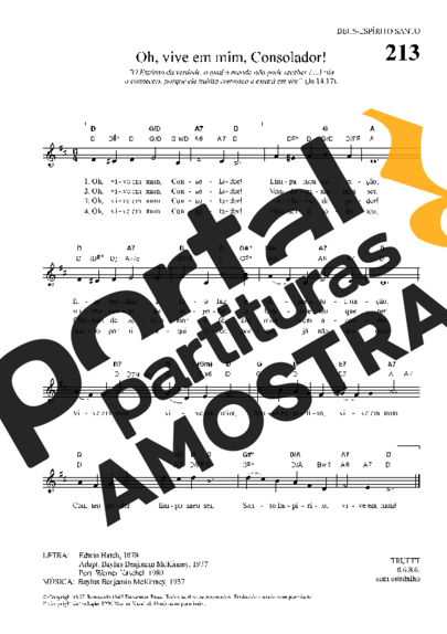 Hinário Para o Culto Cristão  partitura para Teclado