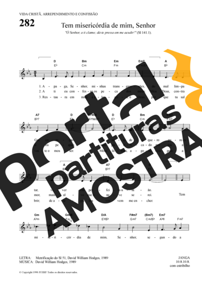 Hinário Para o Culto Cristão  partitura para Teclado