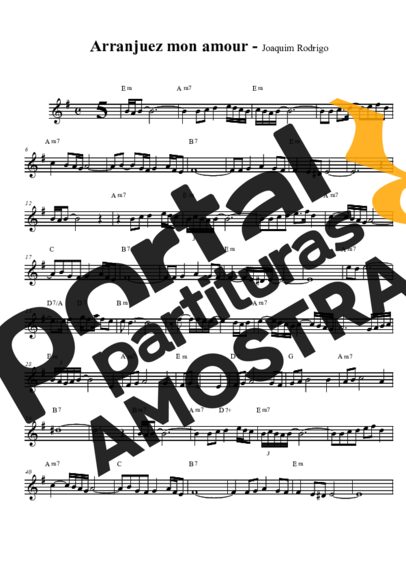Joaquim Rodrigo  partitura para Saxofone Tenor Soprano (Bb)