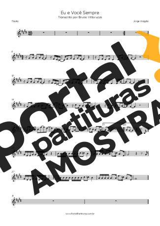 Jorge Aragão  partitura para Flauta Transversal