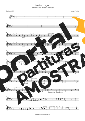 Jorge Vercillo  partitura para Clarinete (Bb)