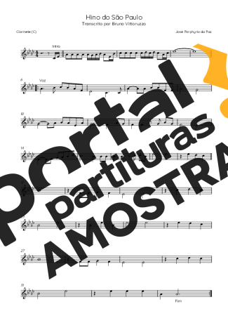 José Porphyrio da Paz  partitura para Clarinete (C)