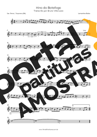 Lamartine Babo  partitura para Saxofone Tenor Soprano (Bb)