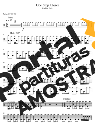 Linkin Park  partitura para Bateria