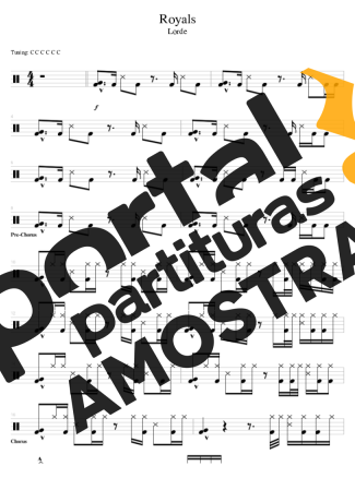 Lorde  partitura para Bateria