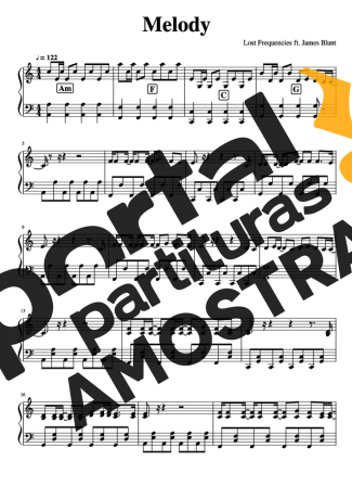 Lost Frequencies ft James Blunt  partitura para Piano