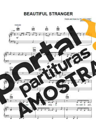 Madonna  partitura para Piano