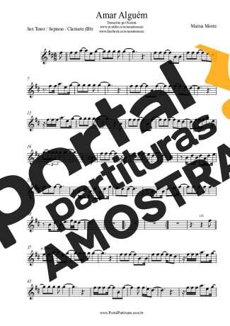 Marisa Monte  partitura para Clarinete (Bb)