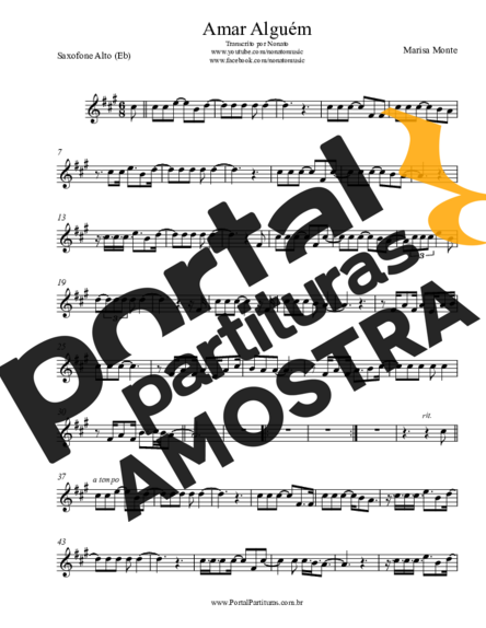 Marisa Monte  partitura para Saxofone Alto (Eb)