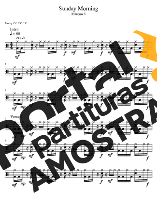 Maroon 5  partitura para Bateria